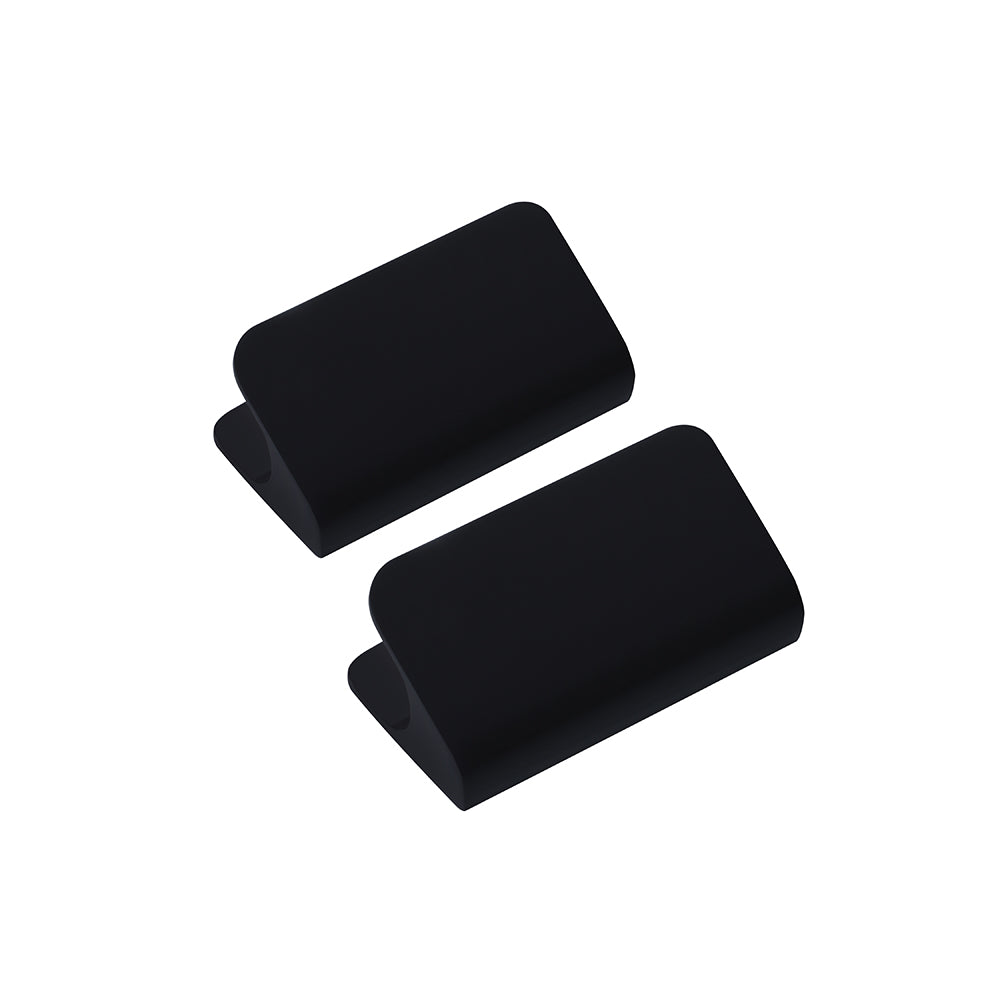 Cabinet knob 409 in Satin Black installed on modern drawer fronts — Fabulous Hardware designer hardware