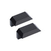 Cabinet knob 415 in Satin Black installed on oak bathroom vanity drawers — Fabulous Hardware