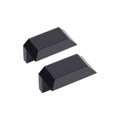 Cabinet knob 415 in Satin Black installed on oak bathroom vanity drawers — Fabulous Hardware