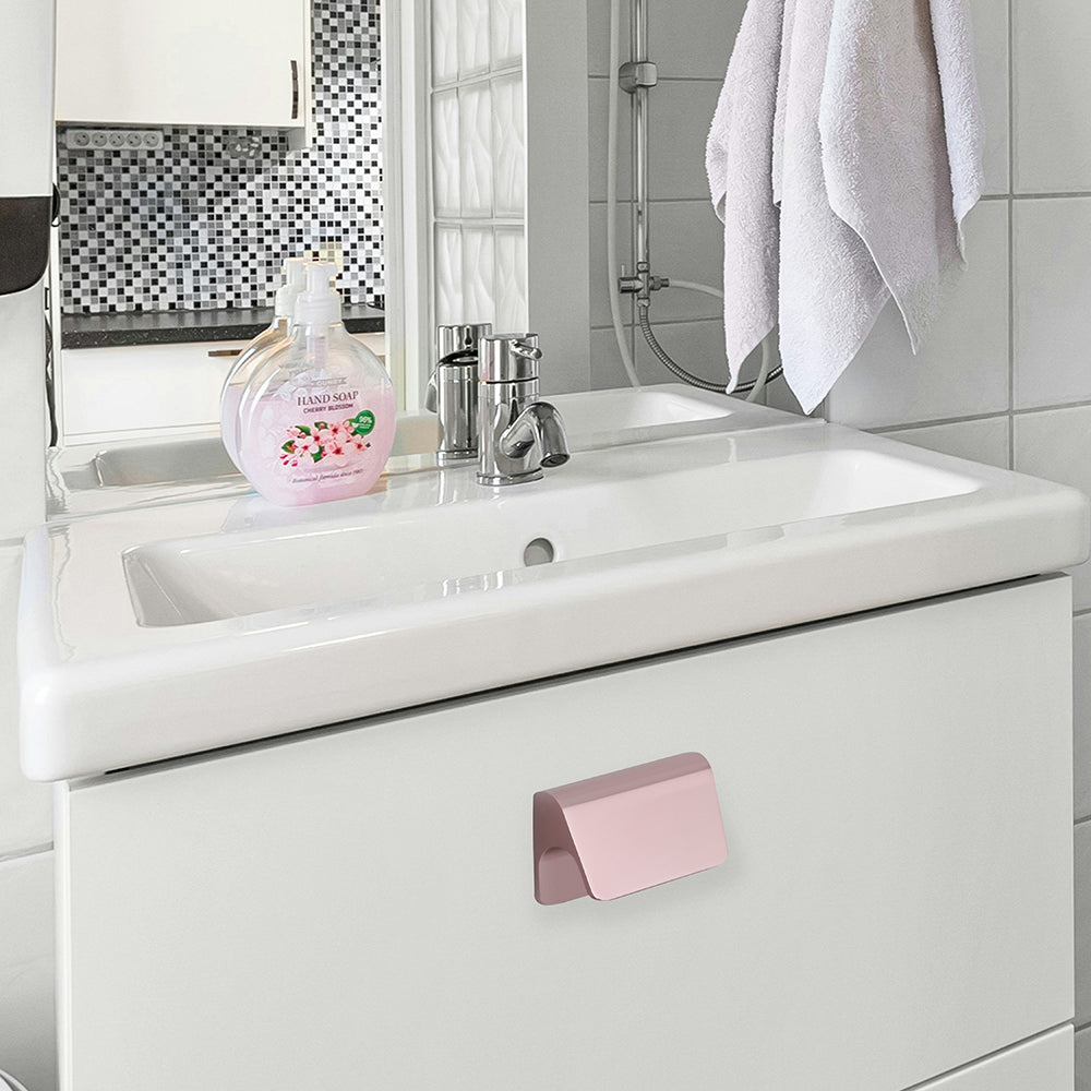 Copper aluminium drawer knob 409 on wardrobe panels — modern designer hardware India