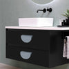 Satin Grey aluminium drawer knob 418 on wardrobe panels — modern designer hardware India
