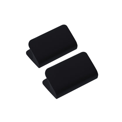 Cabinet knob 409 in Satin Black installed on modern drawer fronts — Fabulous Hardware designer hardware