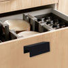 Cabinet knob 406 in Black Matt installed on modern drawer fronts — Fabulous Hardware designer hardware