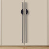 Aluminium Wardrobe Cabinet Handle 9014 | Satin Black, Gold PVD | 64mm, 200mm, 900mm