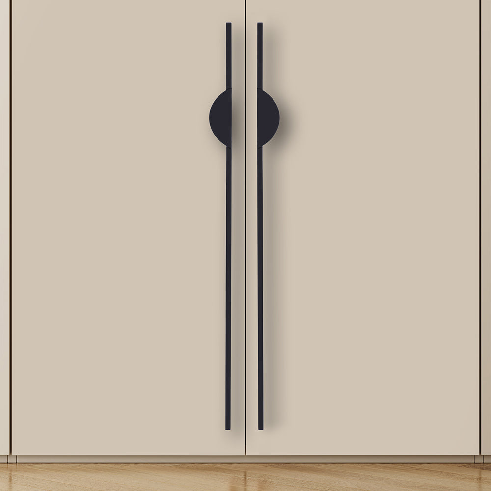 Aluminium Wardrobe Cabinet Handle 9014 | Satin Black, Gold PVD | 64mm, 200mm, 900mm