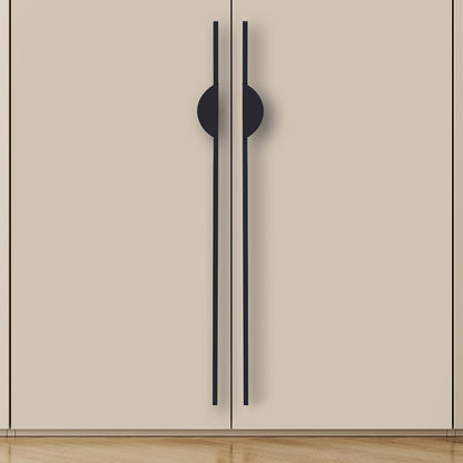 Aluminium Wardrobe Cabinet Handle 9014 | Satin Black, Gold PVD | 64mm, 200mm, 900mm
