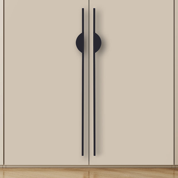 Aluminium Wardrobe Cabinet Handle 9014 | Satin Black, Gold PVD | 64mm, 200mm, 900mm