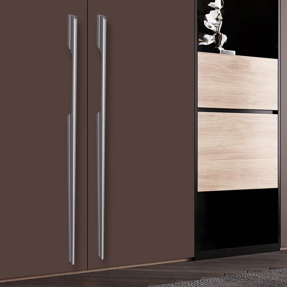 Aluminium Wardrobe Cabinet Handle 9036 | Satin Black, Satin S.S., Gold PVD | 96mm, 160mm, 288mm, 450mm, 600mm, 900mm