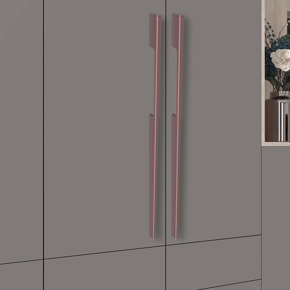 Aluminium Wardrobe Cabinet Handle 9046 | Satin Black + Spray Black, Gold Matt + Gold PVD, Pista + Gold PVD, Sartin Copper + R.G. PVD | 96mm, 160mm, 288mm, 450mm, 600mm, 900mm