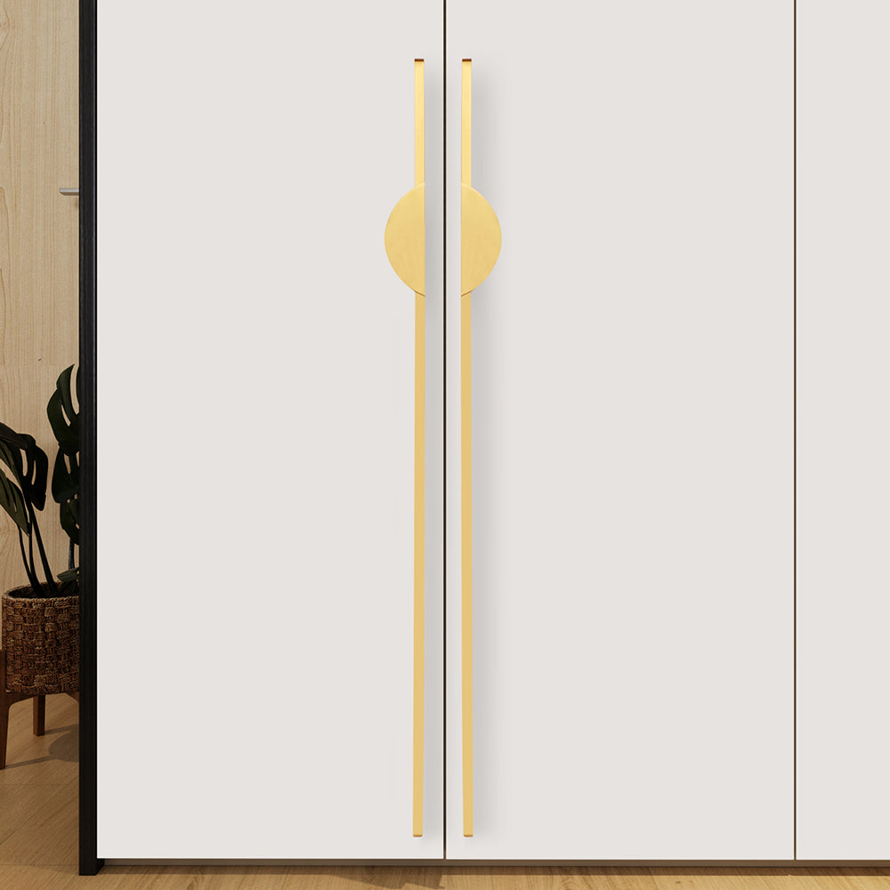 Aluminium Wardrobe Cabinet Handle 9014 | Satin Black, Gold PVD | 64mm, 200mm, 900mm