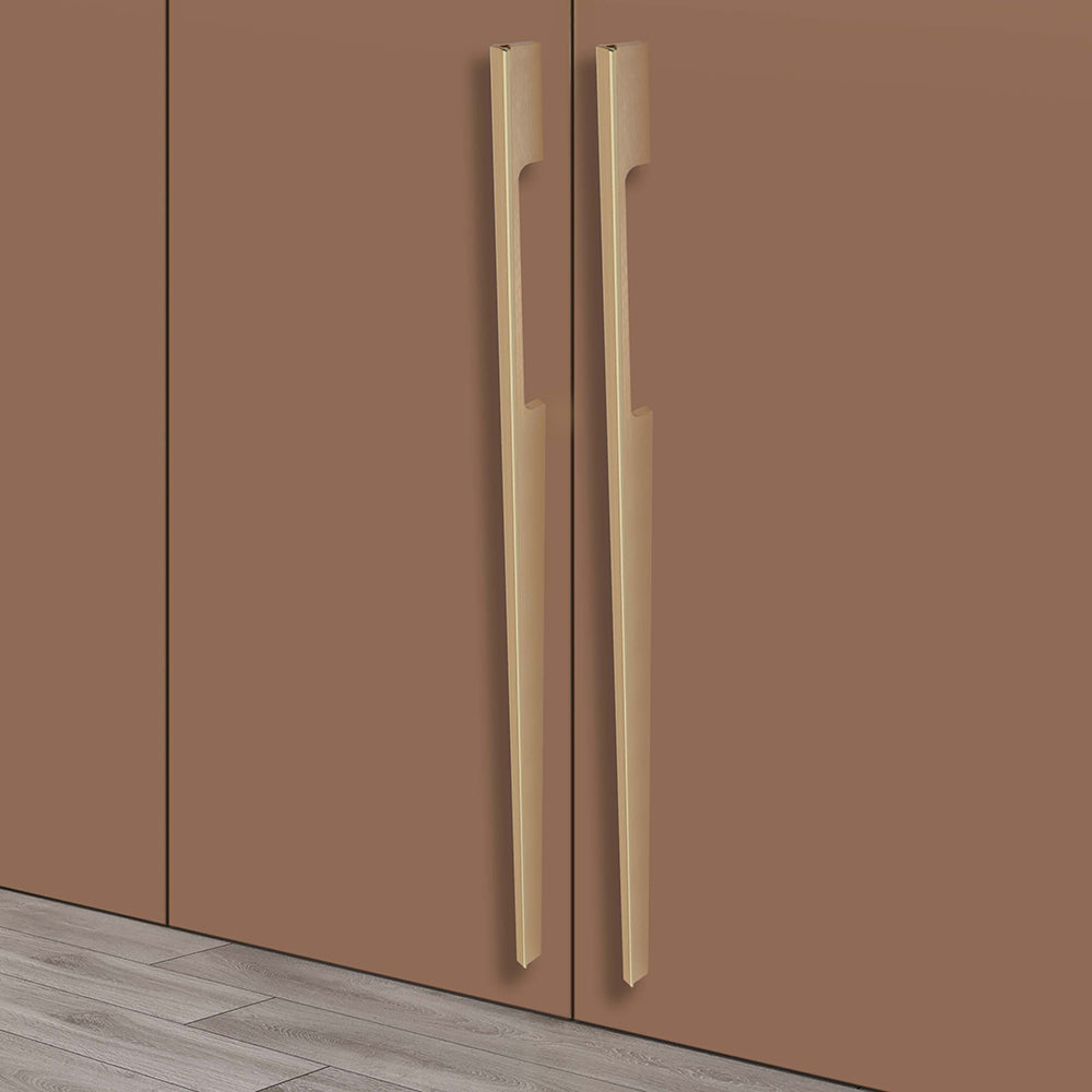 Aluminium Wardrobe Cabinet Handle 9046 | Satin Black + Spray Black, Gold Matt + Gold PVD, Pista + Gold PVD, Sartin Copper + R.G. PVD | 96mm, 160mm, 288mm, 450mm, 600mm, 900mm