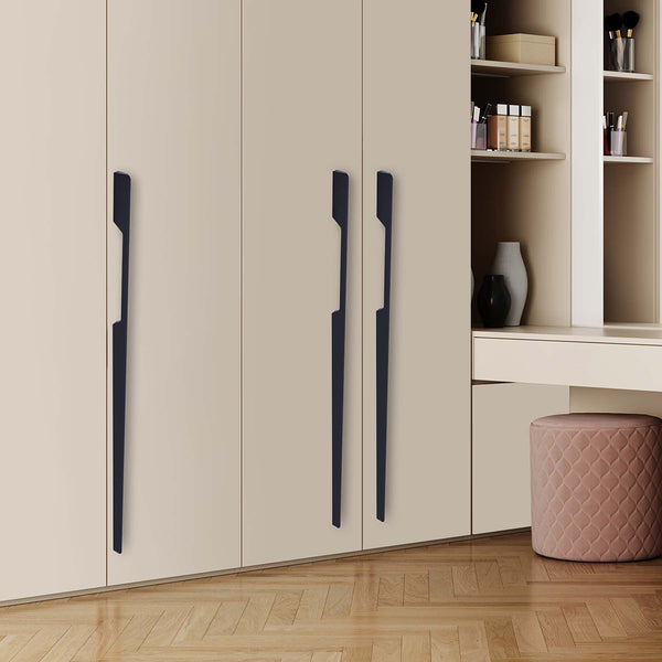 Aluminium Wardrobe Cabinet Handle 9011 | Satin Black, Dark Gold Glossy | 96mm, 160mm, 288mm, 450mm, 600mm, 900mm