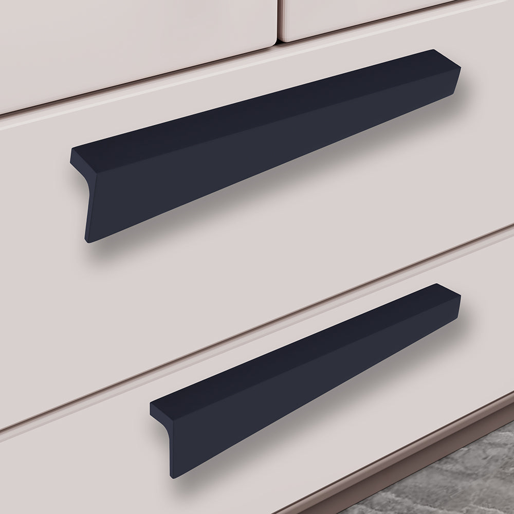 Aluminium Wardrobe Cabinet Handle 9025 | Satin Black | 200mm, 900mm