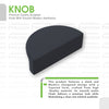 Aluminium Cabinet Knob Code 9014 | Premium Aluminium Drawer Knob | Satin Black, Gold PVD, Copper Glossy