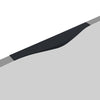 Satin Black aluminium edge profile handle 016 BS — sculpted tapered design isolated on grey background