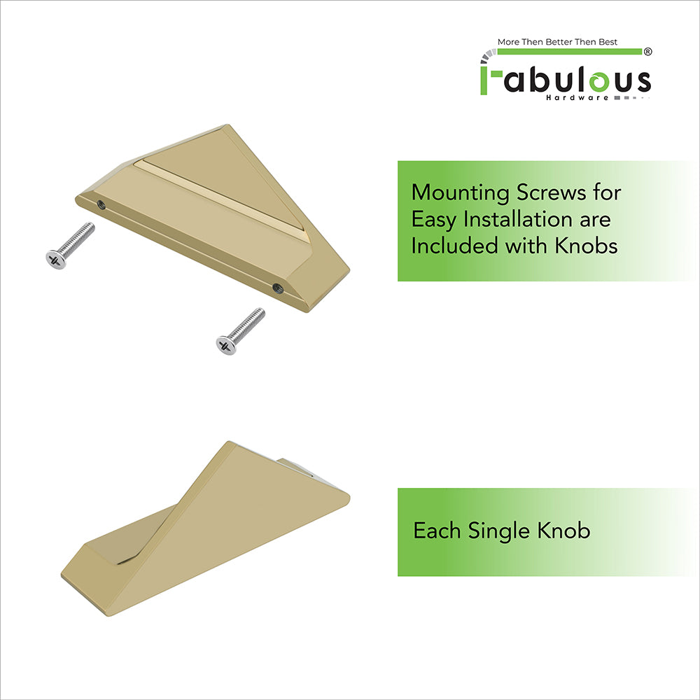 Premium aluminium cabinet knob 9017 by Fabulous Hardware with mounting screws included — 40mm size