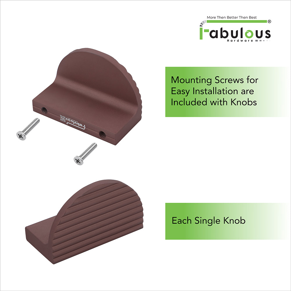 Premium aluminium cabinet knob 418 by Fabulous Hardware with mounting screws included — 32mm size