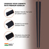 Aluminium Wardrobe Cabinet Handle 9025 | Satin Black | 200mm, 900mm