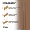 Aluminium Wardrobe Cabinet Handle 9036 | Satin Black, Satin S.S., Gold PVD | 96mm, 160mm, 288mm, 450mm, 600mm, 900mm