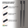 Aluminium Wardrobe Cabinet Handle 9047 | Satin Black, Dark Gold Glossy, Satin Copper | 96mm, 160mm, 288mm, 450mm, 600mm, 900mm