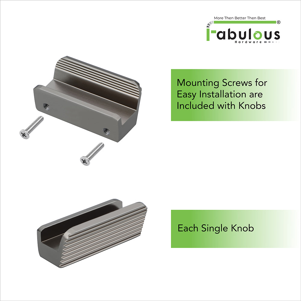 Premium aluminium cabinet knob 422 by Fabulous Hardware with mounting screws included — 32mm size