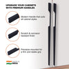 Aluminium Wardrobe Cabinet Handle 9036 | Satin Black, Satin S.S., Gold PVD | 96mm, 160mm, 288mm, 450mm, 600mm, 900mm