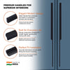 Aluminium Wardrobe Cabinet Handle 9012 | Satin Black, Gold PVD, Copper Glossy | 32mm, 200mm, 450mm, 900mm