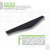 Fabulous Hardware Edge Profile Handle 016 BS — close-up of sculpted profile in Satin Black aluminium 6063