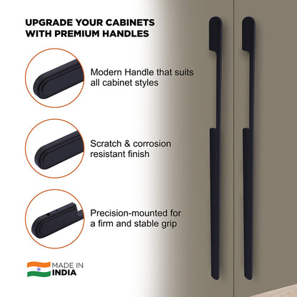 Aluminium Wardrobe Cabinet Handle 9053 | Satin Black, Satin Copper, Dark Gold Glossy | 96mm, 160mm, 288mm, 450mm, 600mm, 900mm