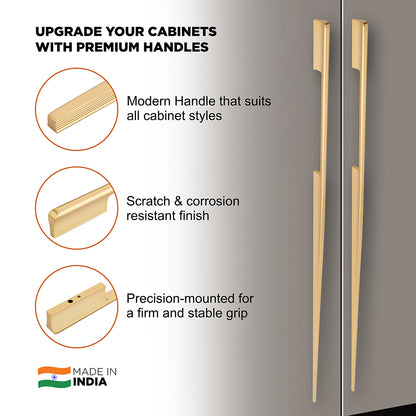 Aluminium Wardrobe Cabinet Handle 9047 | Satin Black, Dark Gold Glossy, Satin Copper | 96mm, 160mm, 288mm, 450mm, 600mm, 900mm