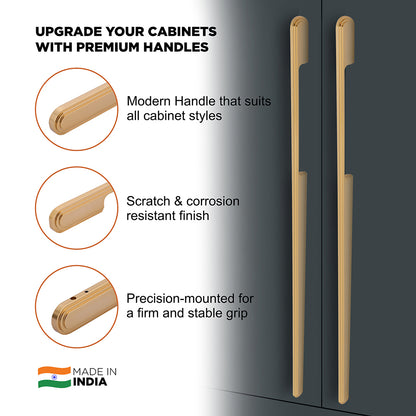 Aluminium Wardrobe Cabinet Handle 9053 | Satin Black, Satin Copper, Dark Gold Glossy | 96mm, 160mm, 288mm, 450mm, 600mm, 900mm