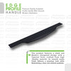 Edge Profile Handle 031 BS in Satin Black finish — premium aluminium drawer pull on modern wardrobe
