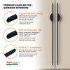 Aluminium Wardrobe Cabinet Handle 9014 | Satin Black, Gold PVD | 64mm, 200mm, 900mm