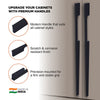 Aluminium Wardrobe Cabinet Handle 9046 | Satin Black + Spray Black, Gold Matt + Gold PVD, Pista + Gold PVD, Sartin Copper + R.G. PVD | 96mm, 160mm, 288mm, 450mm, 600mm, 900mm