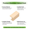 Premium aluminium cabinet knob 406 by Fabulous Hardware with mounting screws included — 32mm size
