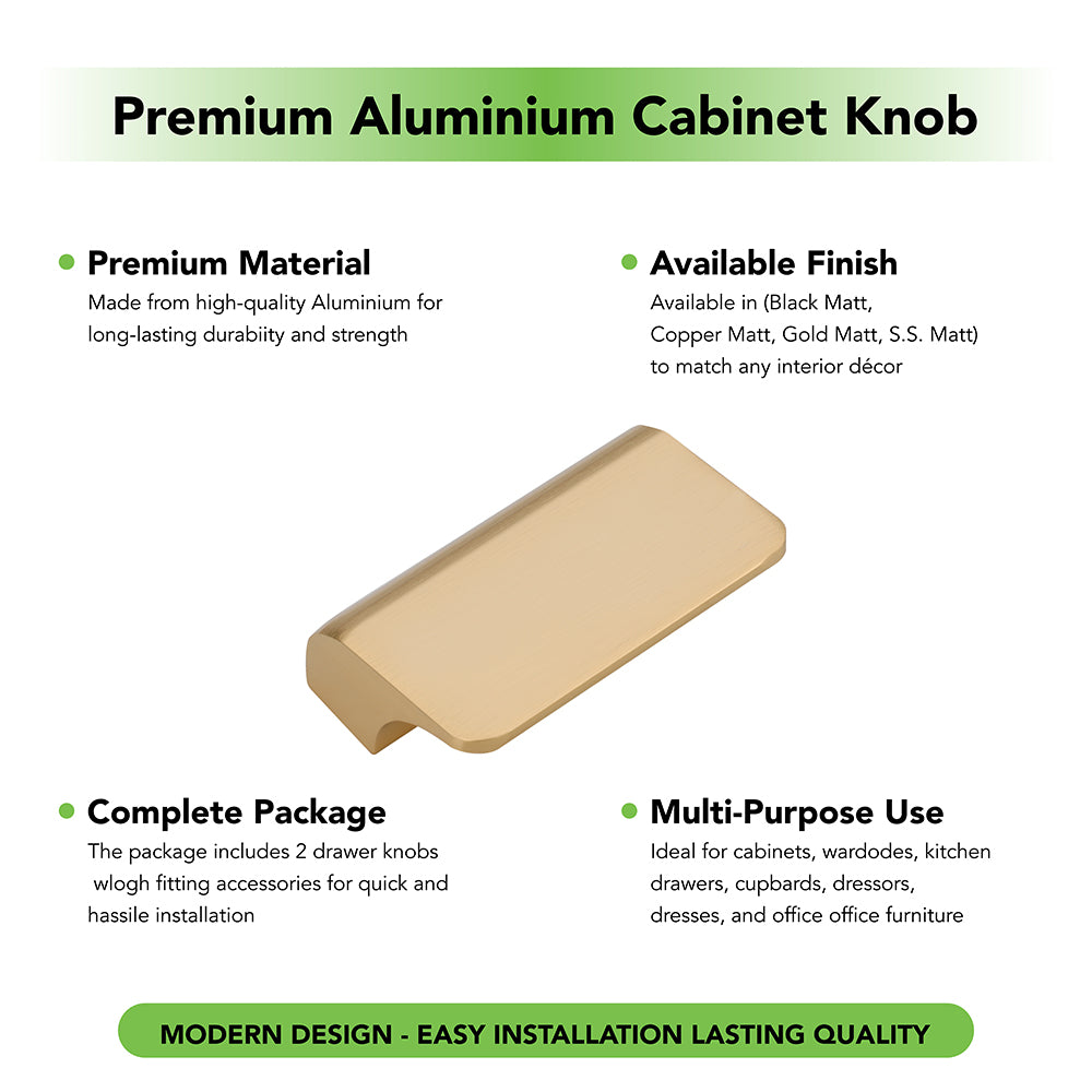 Aluminium Cabinet Knob Code 407 | Premium Aluminium Drawer Knob | Satin Black & Copper Matt + more | 32mm | Pack of 2 | Fabulous Hardware