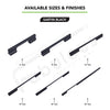 Aluminium Wardrobe Cabinet Handle 253 | Satin Black, Copper Glossy | 96mm, 160mm, 288mm, 450mm, 600mm, 900mm