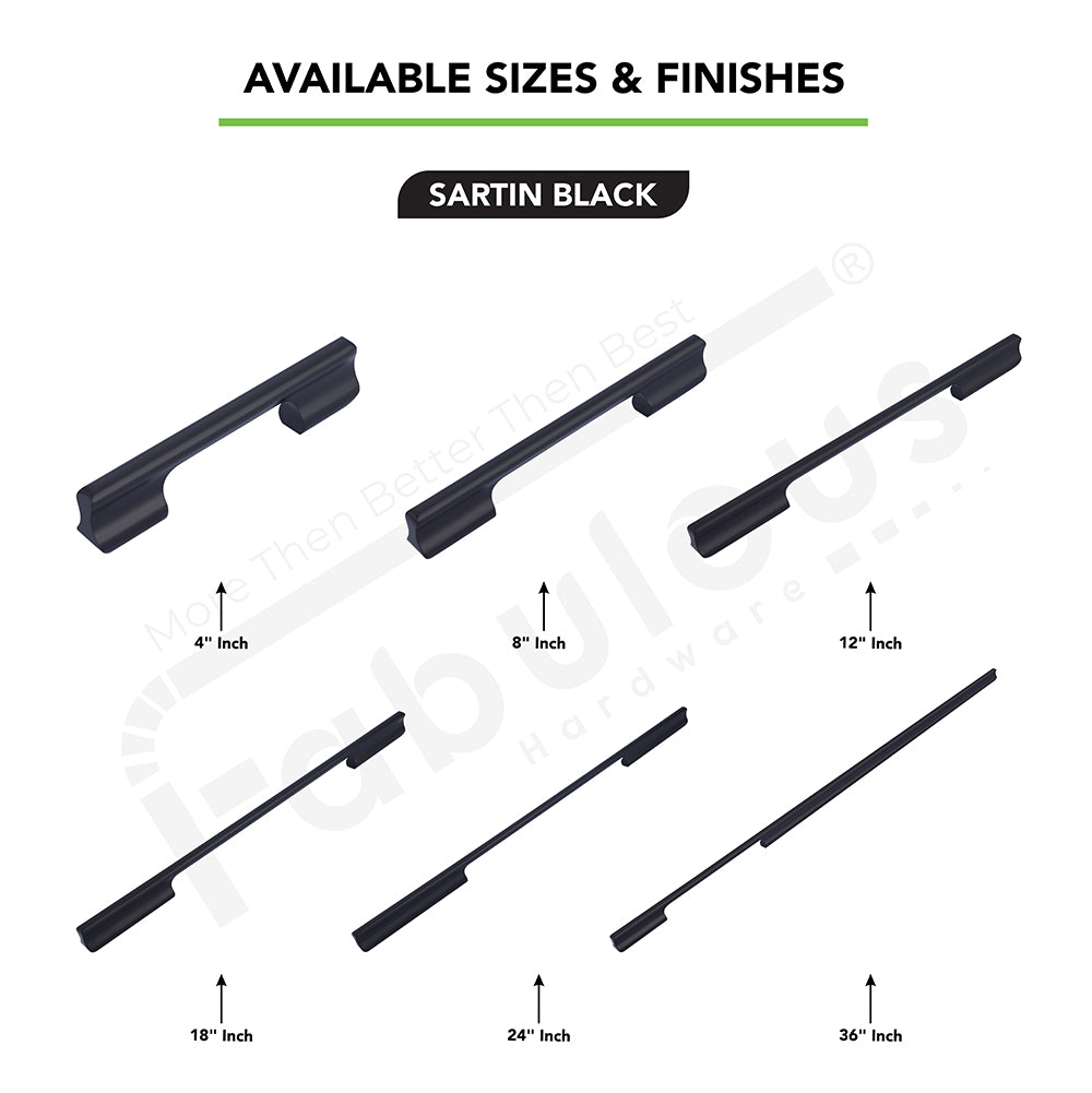 Aluminium Wardrobe Cabinet Handle 253 | Satin Black, Copper Glossy | 96mm, 160mm, 288mm, 450mm, 600mm, 900mm