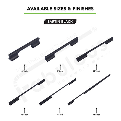 Aluminium Wardrobe Cabinet Handle 253 | Satin Black, Copper Glossy | 96mm, 160mm, 288mm, 450mm, 600mm, 900mm