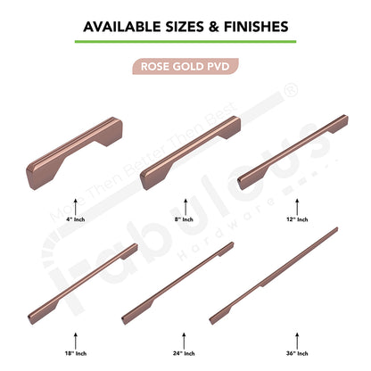 Aluminium Wardrobe Cabinet Handle 9019 | Satin Black, R.G. PVD | 96mm, 160mm, 288mm, 450mm, 600mm, 900mm
