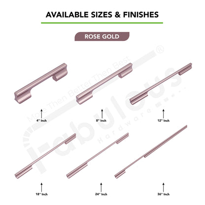 Aluminium Wardrobe Cabinet Handle 253 | Satin Black, Copper Glossy | 96mm, 160mm, 288mm, 450mm, 600mm, 900mm