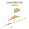 Aluminium Wardrobe Cabinet Handle 9014 | Satin Black, Gold PVD | 64mm, 200mm, 900mm
