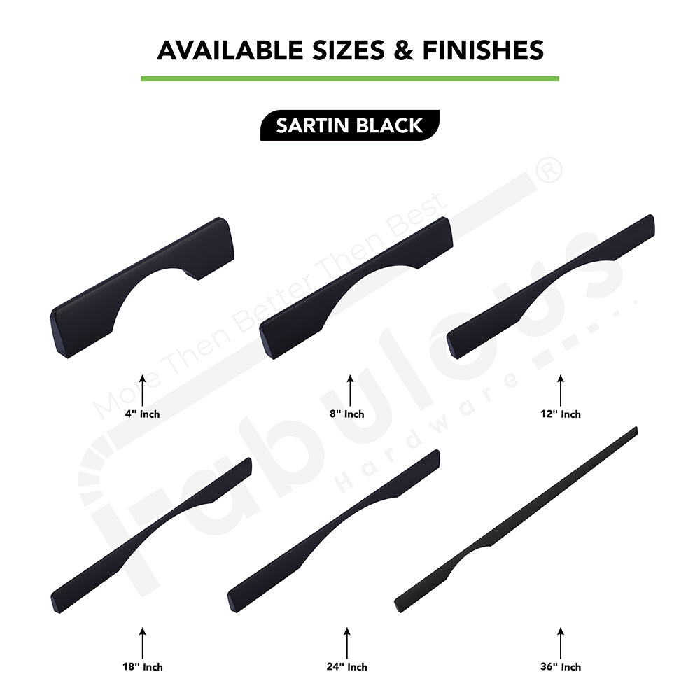Aluminium Wardrobe Cabinet Handle 9004 | Satin Black, Copper Glossy | 96mm, 160mm, 288mm, 450mm, 600mm, 900mm