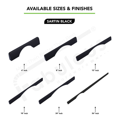 Aluminium Wardrobe Cabinet Handle 9004 | Satin Black, Copper Glossy | 96mm, 160mm, 288mm, 450mm, 600mm, 900mm