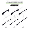 Aluminium Wardrobe Cabinet Handle 9036 | Satin Black, Satin S.S., Gold PVD | 96mm, 160mm, 288mm, 450mm, 600mm, 900mm