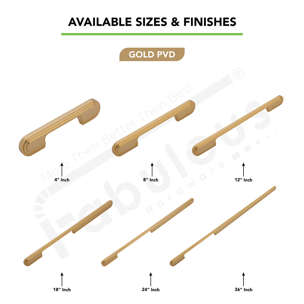 Aluminium Wardrobe Cabinet Handle 9053 | Satin Black, Satin Copper, Dark Gold Glossy | 96mm, 160mm, 288mm, 450mm, 600mm, 900mm