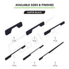 Aluminium Wardrobe Cabinet Handle 9011 | Satin Black, Dark Gold Glossy | 96mm, 160mm, 288mm, 450mm, 600mm, 900mm