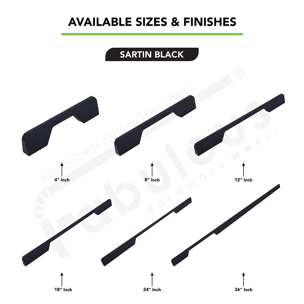 Aluminium Wardrobe Cabinet Handle 9011 | Satin Black, Dark Gold Glossy | 96mm, 160mm, 288mm, 450mm, 600mm, 900mm