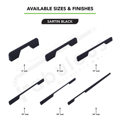 Aluminium Wardrobe Cabinet Handle 9011 | Satin Black, Dark Gold Glossy | 96mm, 160mm, 288mm, 450mm, 600mm, 900mm