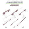 Aluminium Wardrobe Cabinet Handle 9001 Black Matt, Copper Glossy | 96mm, 160mm, 288mm, 450mm, 600mm, 900mm